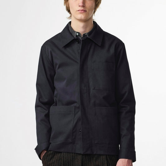 - Olav Organic Cotton Hybrid Jacket - Deep Navy