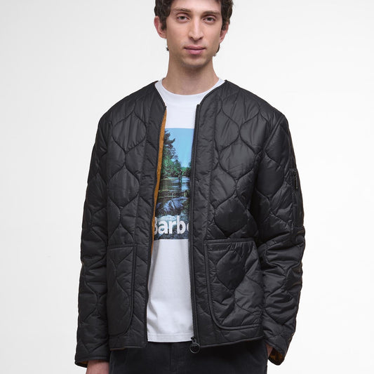 - Re-engineered Utility Liddesdale Quilted Jacket - Black