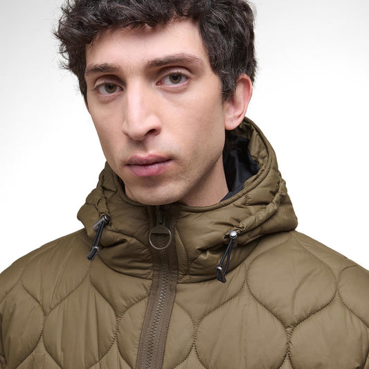 - Re-Engineered Hooded Spey Quilted Jacket - Beech