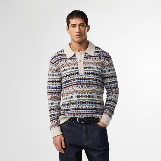 - Robbie Patterned Polo - Multi