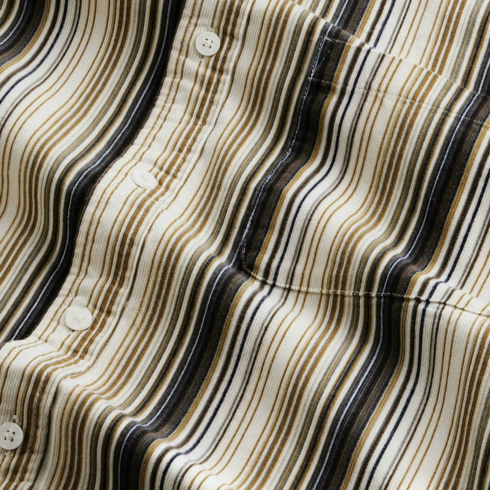 - Deon Corduroy Shirt - Green Stripe