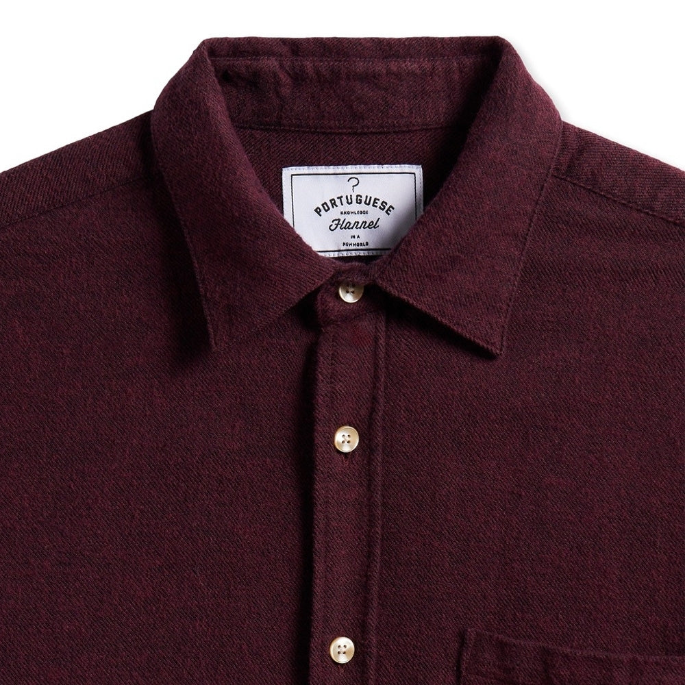 - Teca Flannel Shirt - Bordeaux