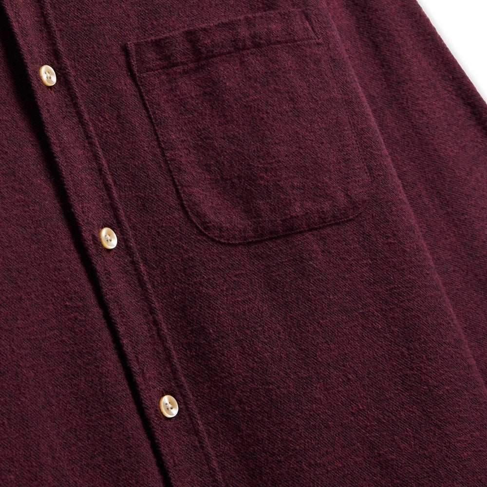 - Teca Flannel Shirt - Bordeaux
