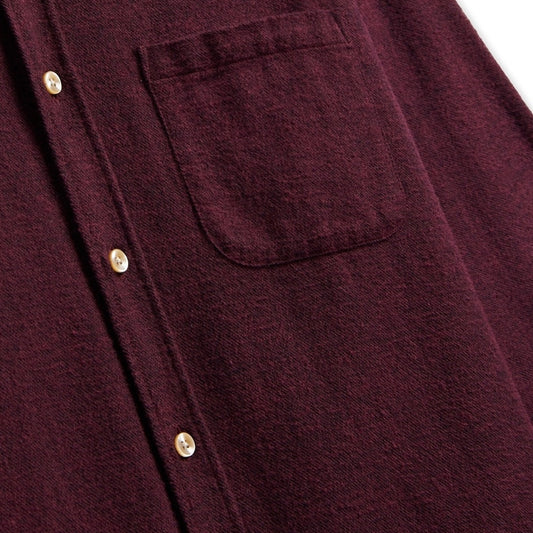 - Teca Flannel Shirt - Bordeaux