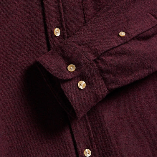 - Teca Flannel Shirt - Bordeaux
