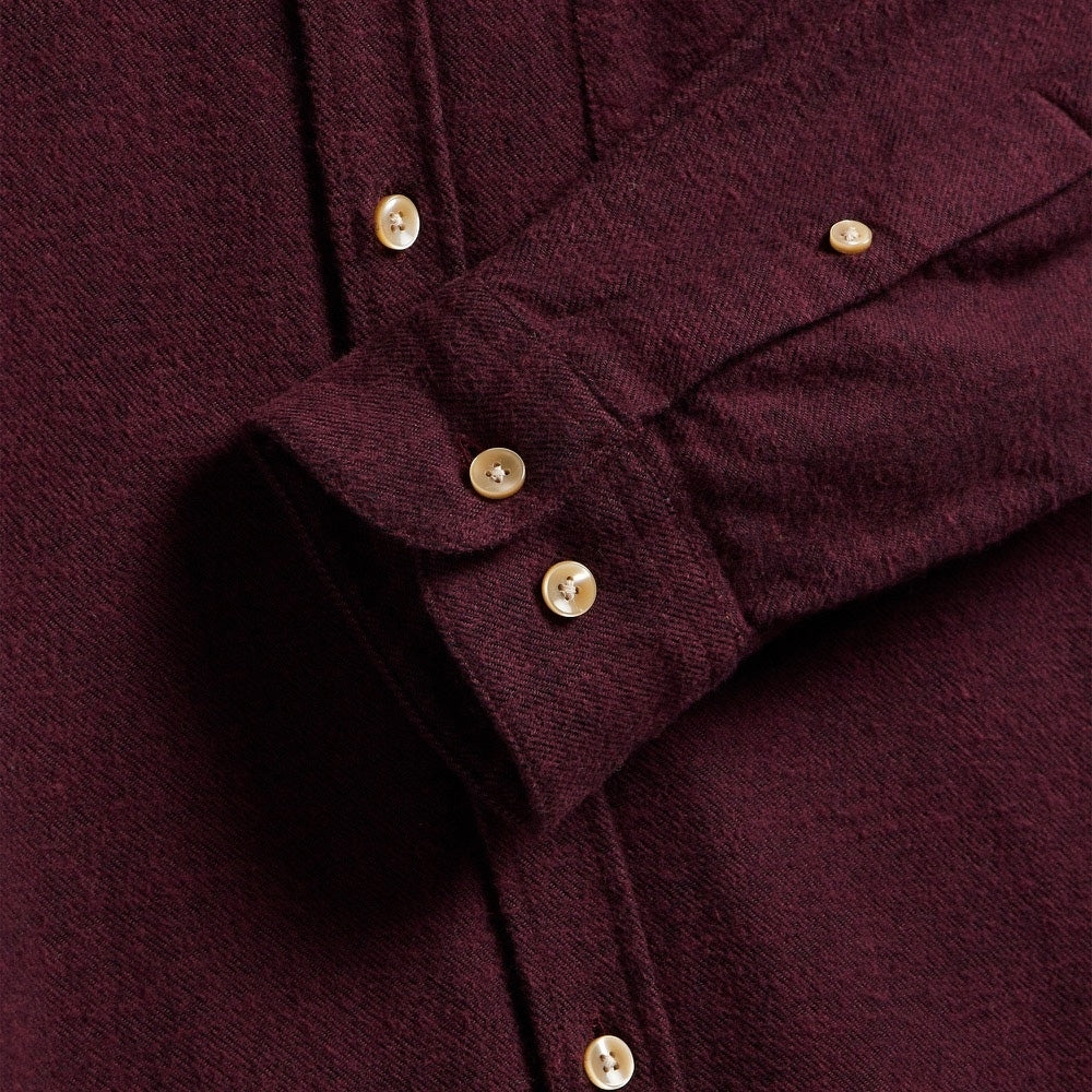 - Teca Flannel Shirt - Bordeaux