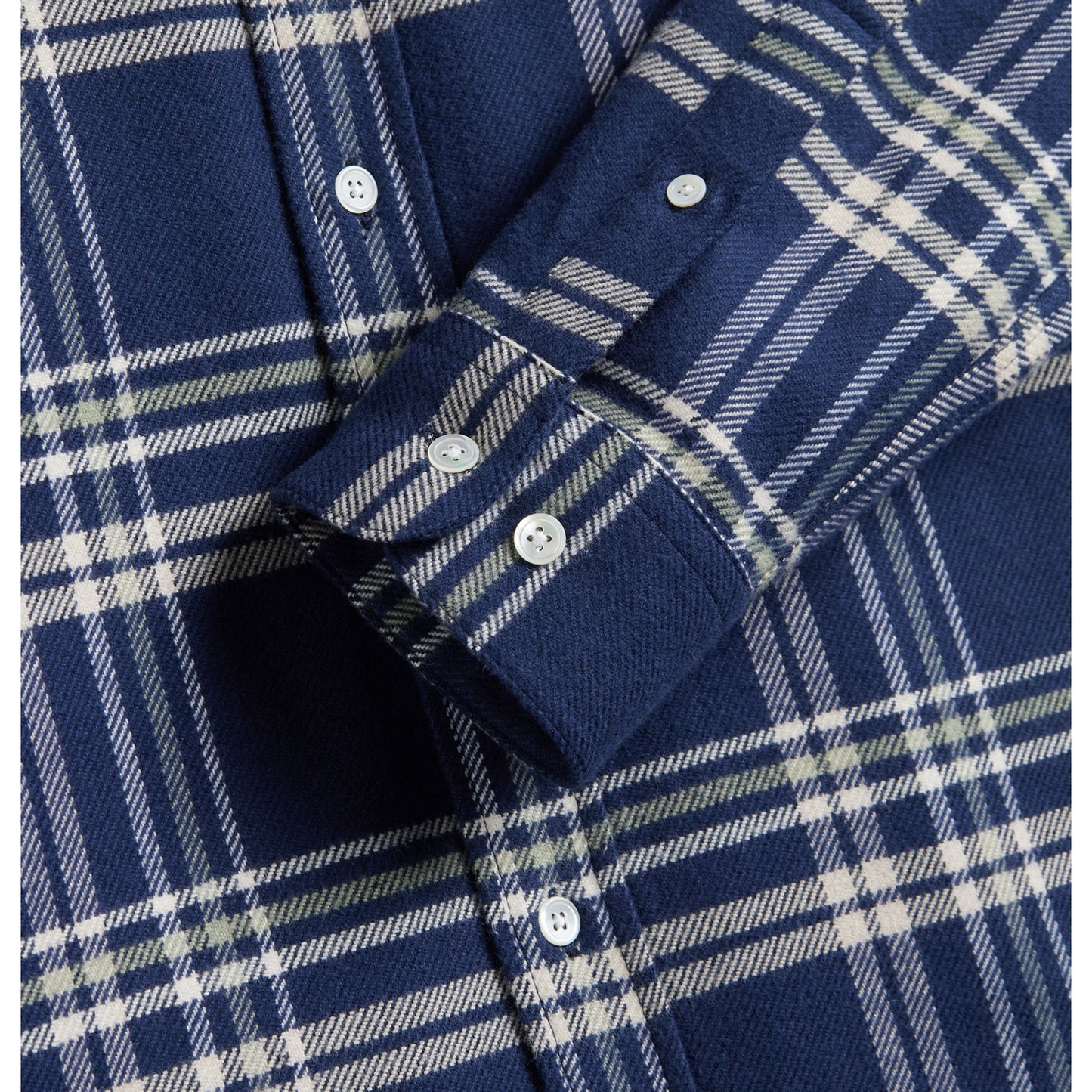 - Front Flannel Shirt - Blue