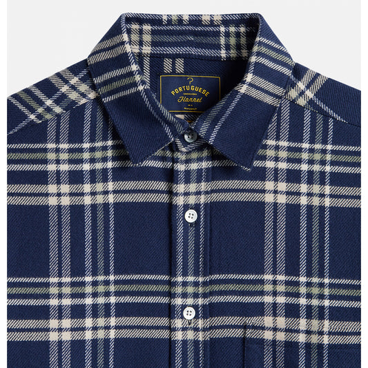 - Front Flannel Shirt - Blue