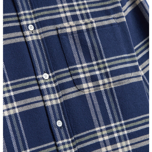 - Front Flannel Shirt - Blue