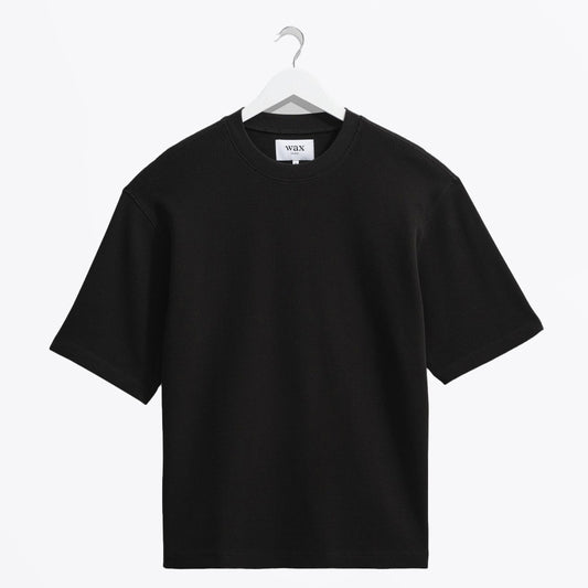 - Milton Organic Cotton Waffle Tee - Black