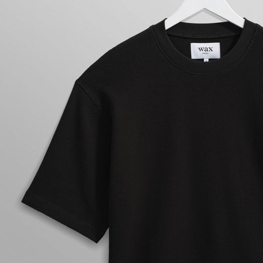 - Milton Organic Cotton Waffle Tee - Black