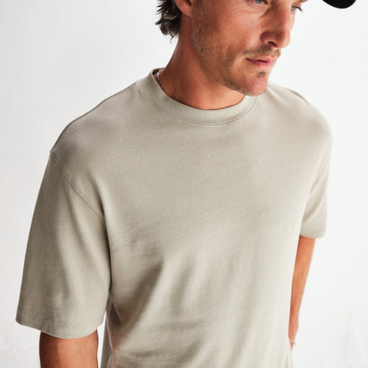 - Milton Organic Emorised Cotton Tee - Light Sage