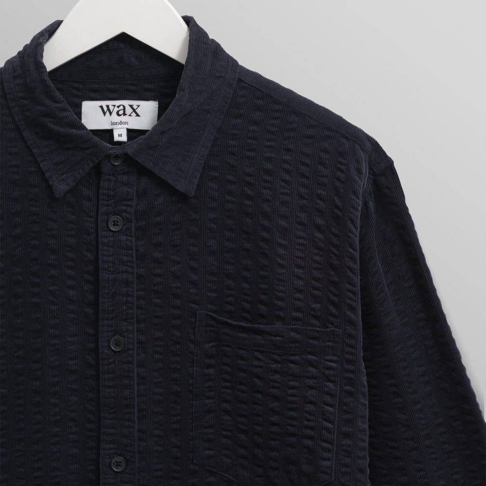 - Shelly Seersucker Corduroy Shirt - Navy