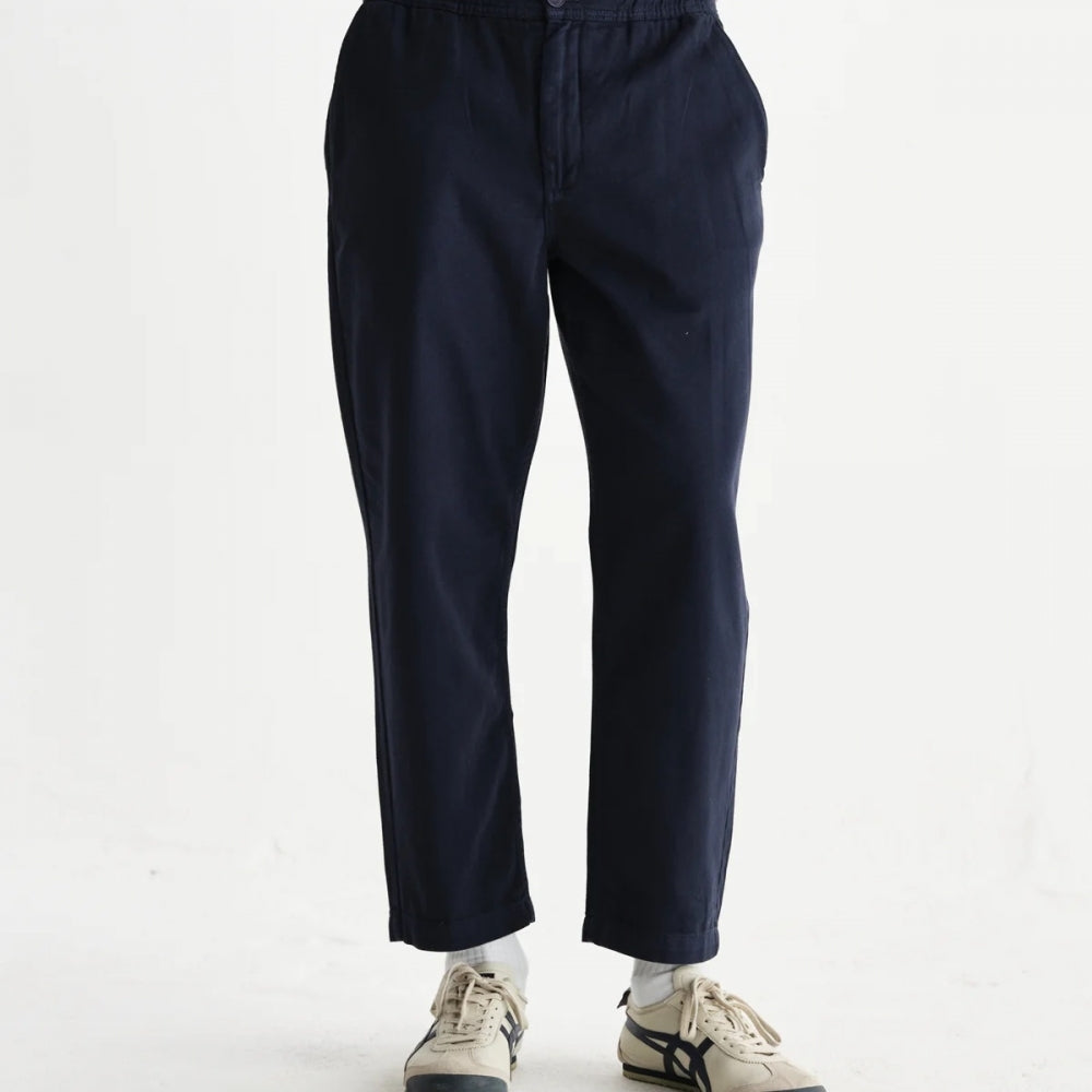 - Kurt Organic Cotton Trousers - Navy