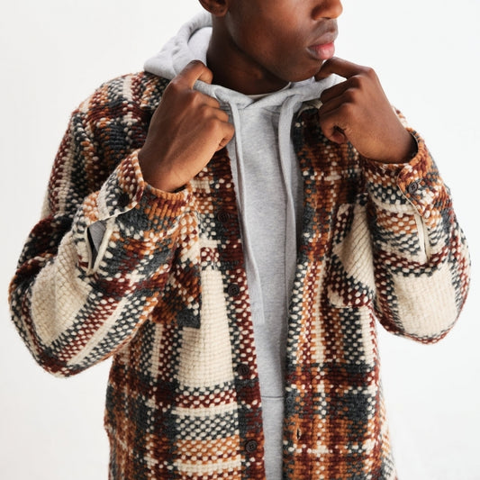 - Whiting Wool Check overskirt - Ecru/Multi