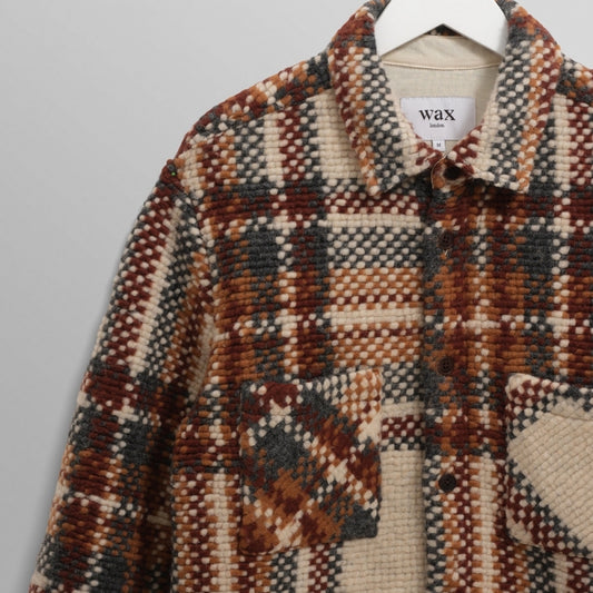 - Whiting Wool Check overskirt - Ecru/Multi