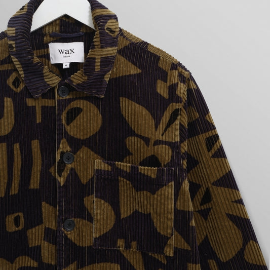 - Rockley Jumbo Corduroy Overshirt - Navy/Khaki