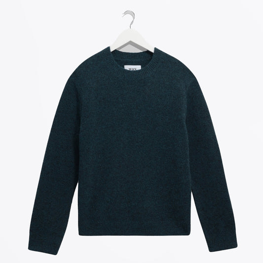 - Wilde Fluffy Wool Crewneck - Teal