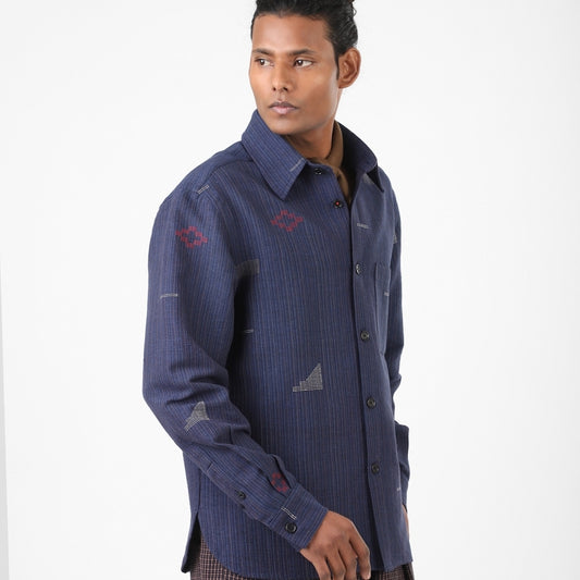 - Luis Oversized Shirt - Indigo