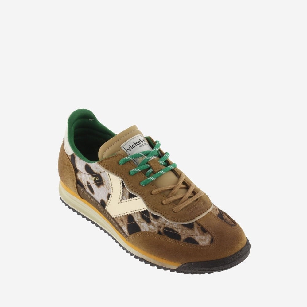 - Saturno Animal Print Sneakers - Camel