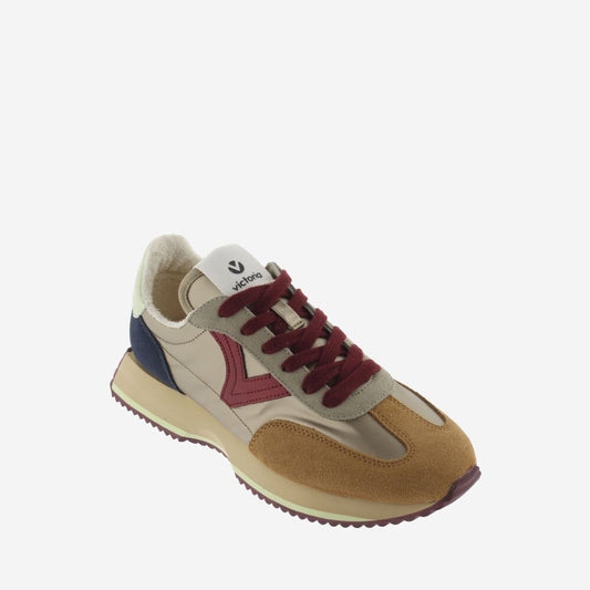 - Cosmos Metallic Nylon and Split Leather Sneakers - Platino