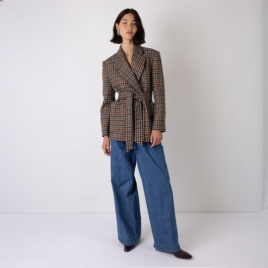 - Nellie High Waist Jeans — Blue Denim