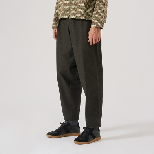 - Lucca Suiting Pleated Track Pants - Olive