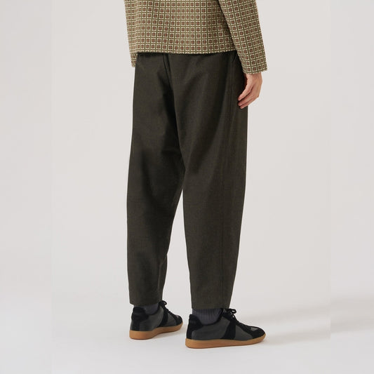 - Lucca Suiting Pleated Track Pants - Olive