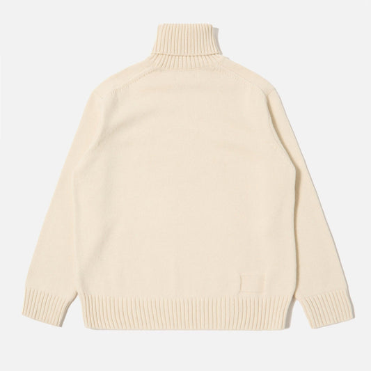 - Recycled Shetland Roll Neck - Ecru