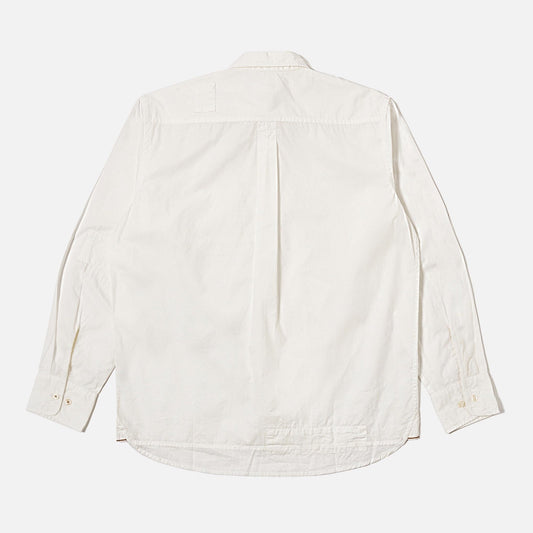 - Poplin Patched Lazy Day Shirt - White