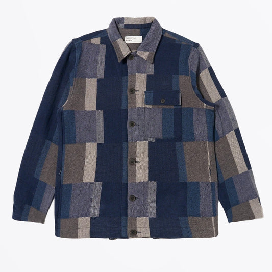 - Japanese Patchwork Tech Overshirt - Navy