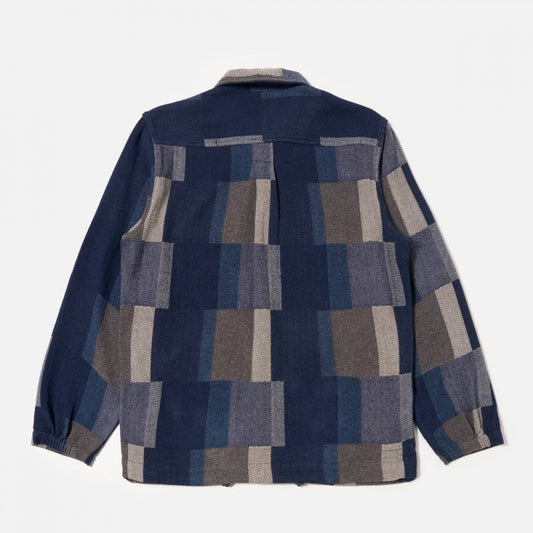 - Japanese Patchwork Tech Overshirt - Navy