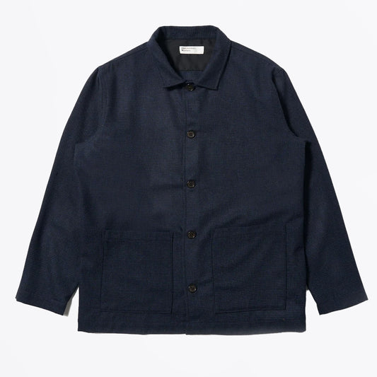 - Brushed Bari Easy Overshirt - Navy
