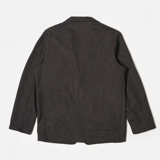 - Upcycled Italian Tweed Two Button Jacket - Brown