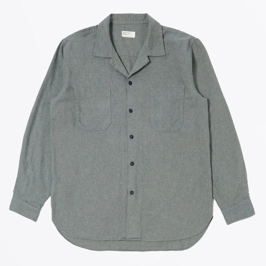 - Brushed Flannel Work Shirt - Navy