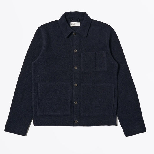- Wool Fleece Uniform Jacket - Navy