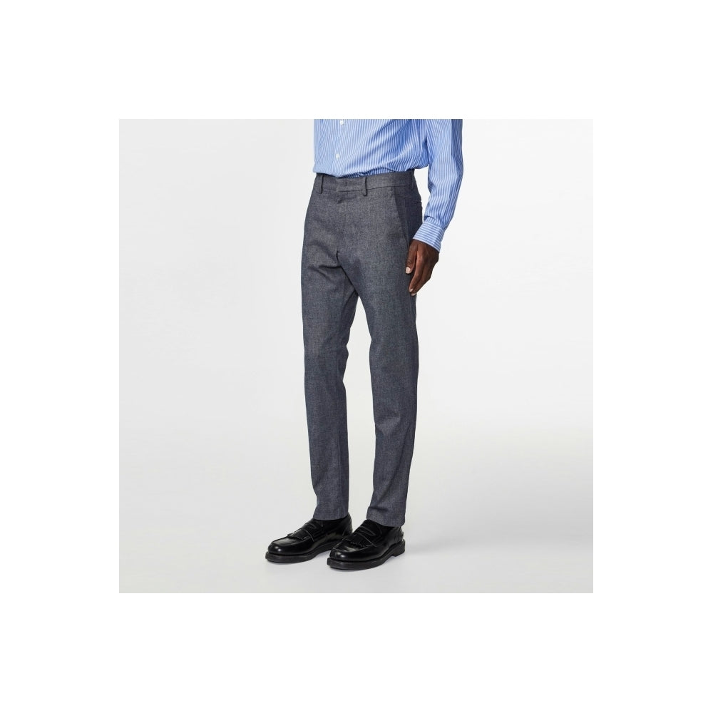 - Theo Melange Tailored Slim Fit Chino - Navy Blue