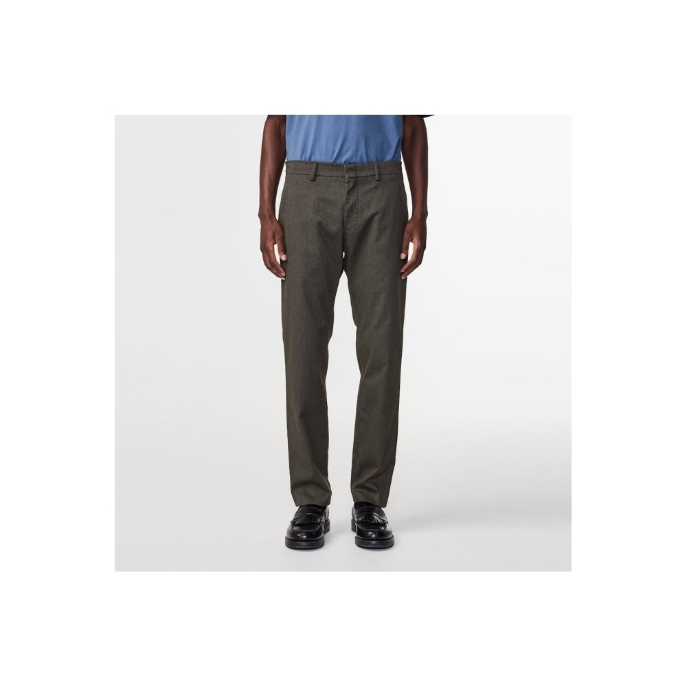- Theo Melange Tailored Slim Fit Chino - Dark Army