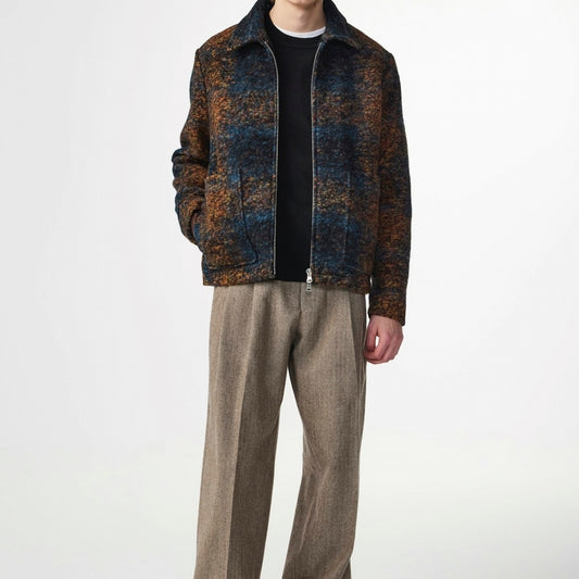 - Gael Jacquard Jacket - Blue Multi