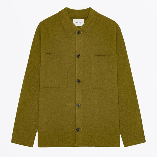 - Jonas Boiled Wool Overshirt - Firene