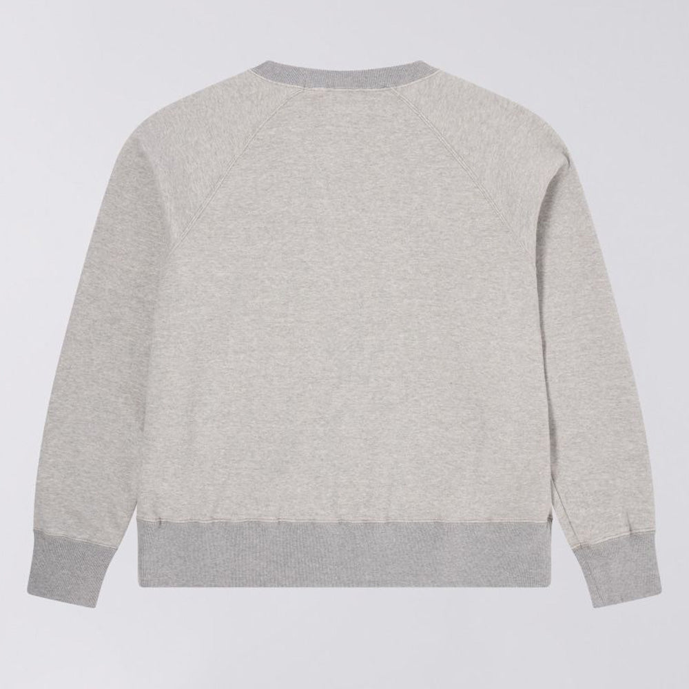 - Raglan Sleeve Crew Sweatshirt - Grey