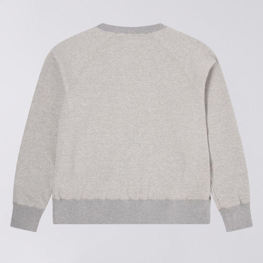 - Raglan Sleeve Crew Sweatshirt - Grey