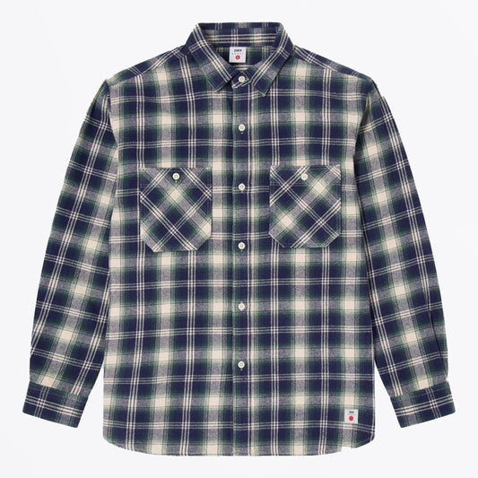 - Work Shirt - Navy/Green