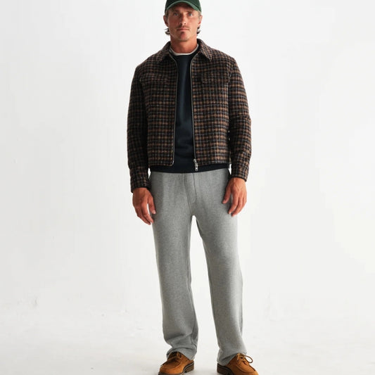 - Osier Drawn Check Jacket - Navy Brown