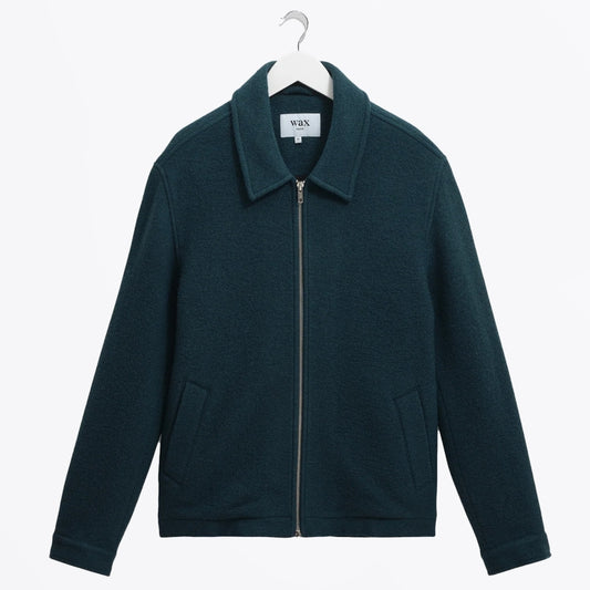 - Eldon Boiled Wool Jacket - Teal