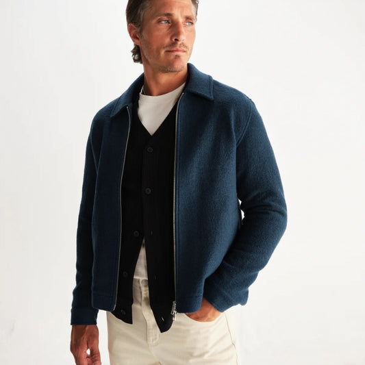 - Eldon Boiled Wool Jacket - Teal