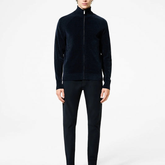 - Velvet Full Zip Knit - Blue/Black