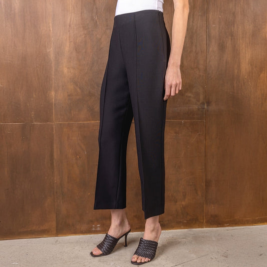 - Sadie Cropped Kick Flare Trousers - Black