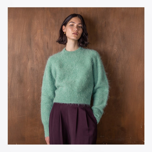 - Gael Alpaca Textured Jumper - Mint