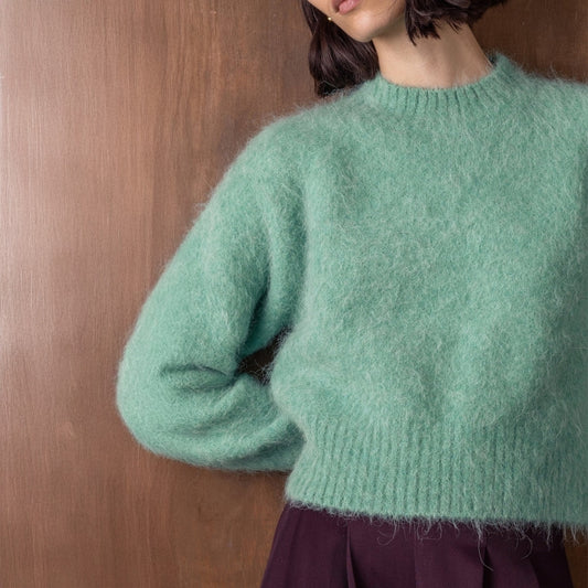- Gael Alpaca Textured Jumper - Mint